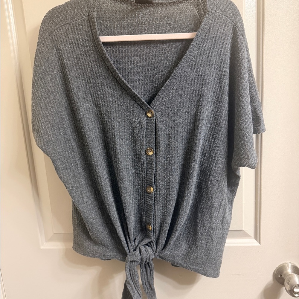Torrid Waffle Style Knit Top with Tie